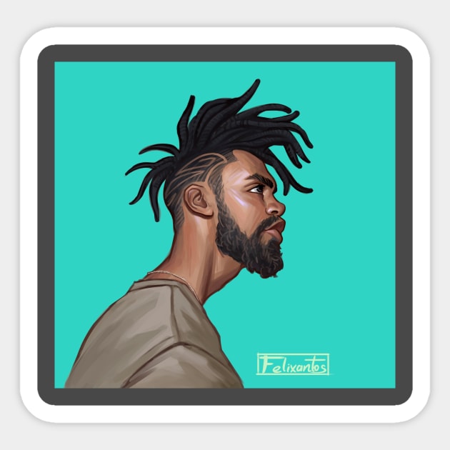 Dreads Man Sticker by felixantosart